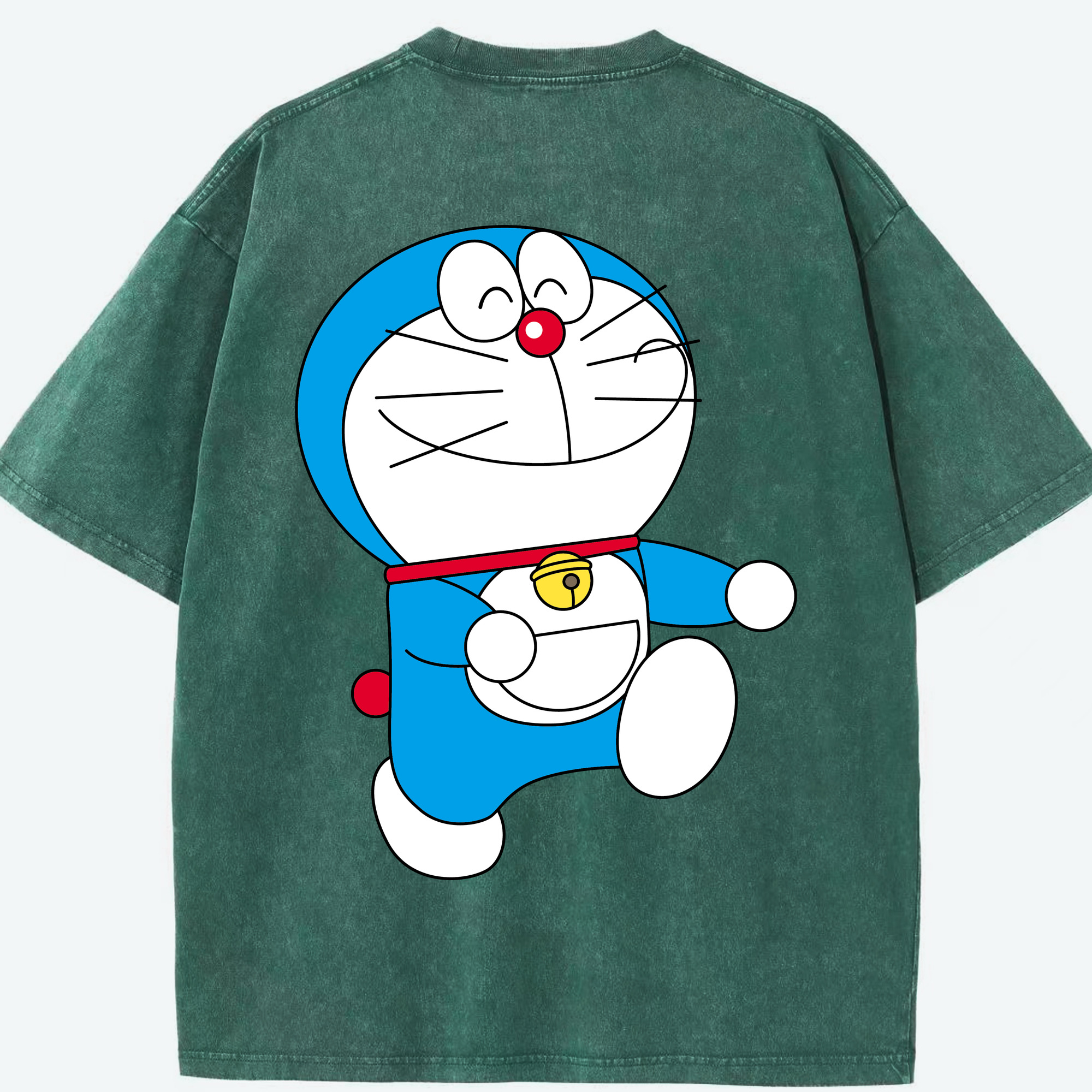 （画像用） ドラえもん Doraemon 綿100% ヴィンテージ風 半袖Tシャツ（背面プリント）